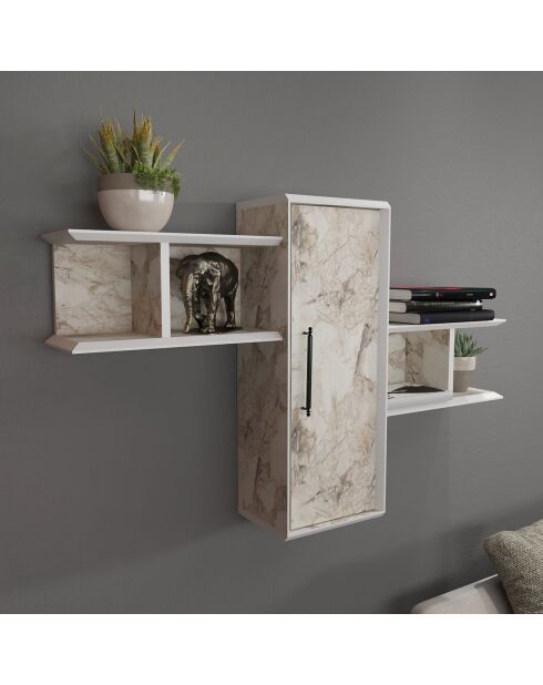 Mensola bianca Olida-Ephesus - 118,6x35x51,8 cm