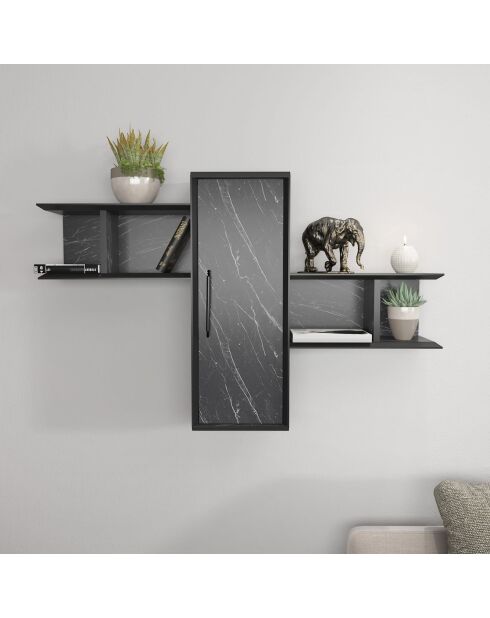 Étagère Olida-Bendire noire - 118.6x35x51.8 cm