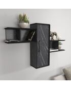 Étagère Olida-Bendire noire - 118.6x35x51.8 cm