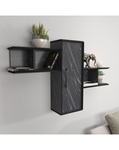 Étagère Olida-Bendire noire - 118.6x35x51.8 cm