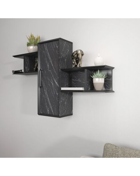 Étagère Olida-Bendire noire - 118.6x35x51.8 cm
