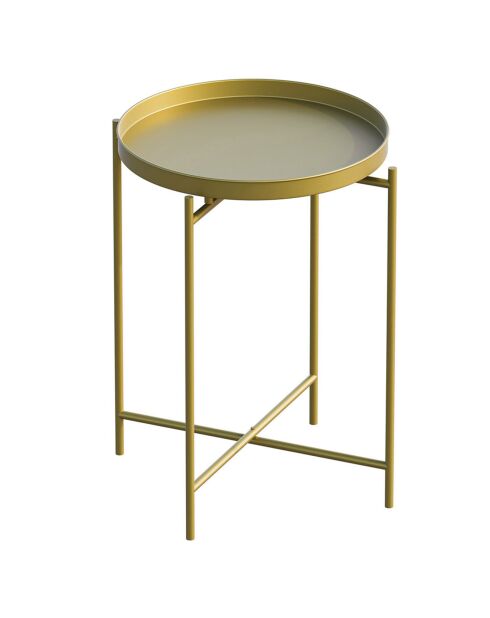 Table basse SHB-007-A dorée - 46x56x46 cm