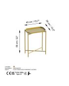 Table basse SHB-009-A dorée - 26x56x40 cm