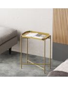 Table basse SHB-009-A dorée - 26x56x40 cm