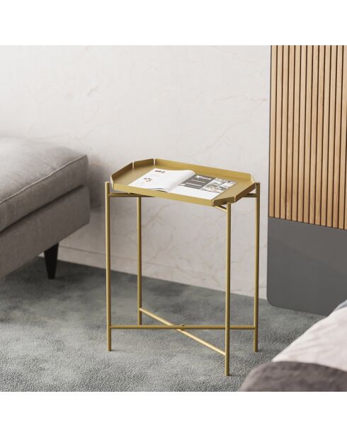 Table basse SHB-009-A dorée - 26x56x40 cm