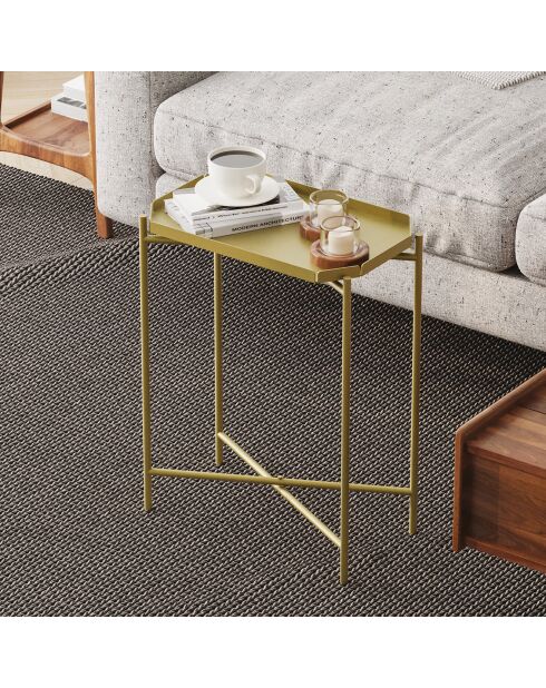 Table basse SHB-009-A dorée - 26x56x40 cm