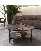 Tavolino da caffè Black Vory - 90x36,8x90 cm