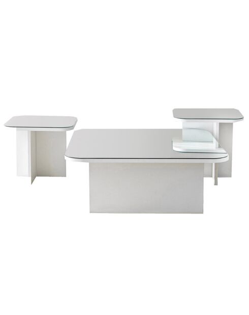 3 Tables basses Jazz blanches