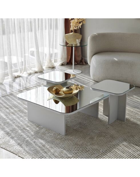 3 Tables basses Jazz blanches