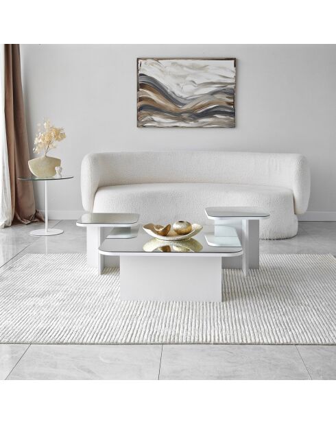 3 Tables basses Jazz blanches
