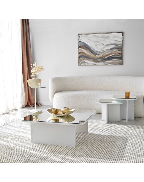 3 Tables basses Jazz blanches