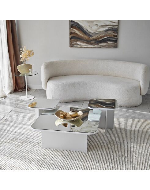 3 Tables basses Jazz blanches