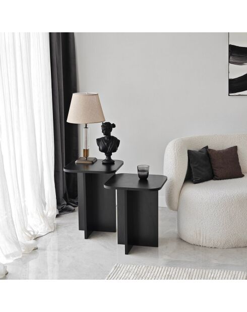 2 Tables d'appoint Blues noires