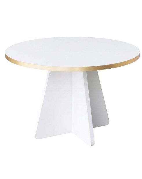 Table basse Mushroom doré/blanc - 60x40x60 cm