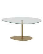 Table basse Porto doré/transparent - 90x40x60 cm