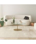 Table basse Porto doré/transparent - 90x40x60 cm