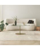 Table basse Porto doré/transparent - 90x40x60 cm