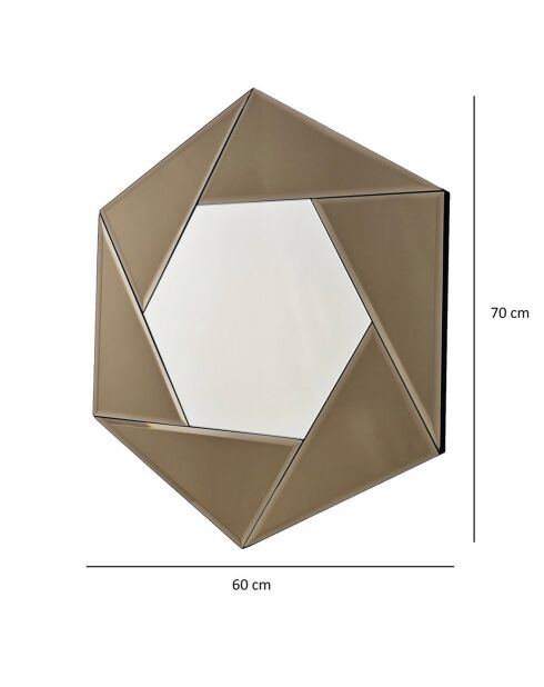 Miroir Status bronze - 60x70 cm