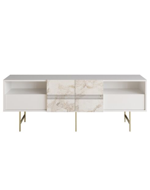 Meuble TV Derin blanc - 180x64.7x37.1 cm