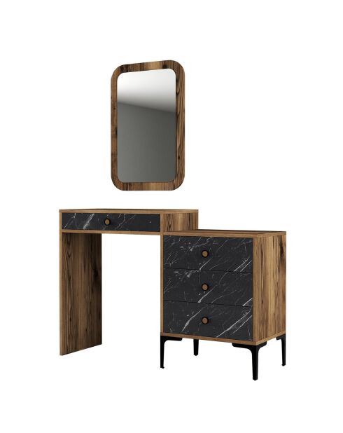 Commode Lizbon 548 noyer/noir - 124x84.7x40 cm