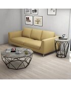 Table d'appoint Sofya blanc/noir - 46x57x46 cm