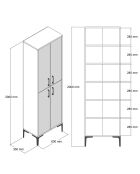 Armoire Berlin A noyer/blanc - 60x200x35 cm