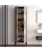 Armoire Berlin A noyer/blanc - 60x200x35 cm