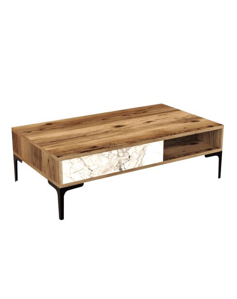 Table basse Istanbul noyer/blanc - 105x32.6x60 cm