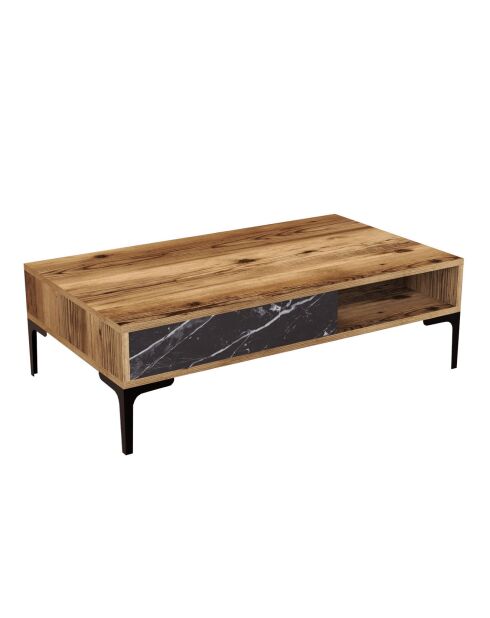 Table basse Istanbul noyer/noir - 105x32.6x60 cm
