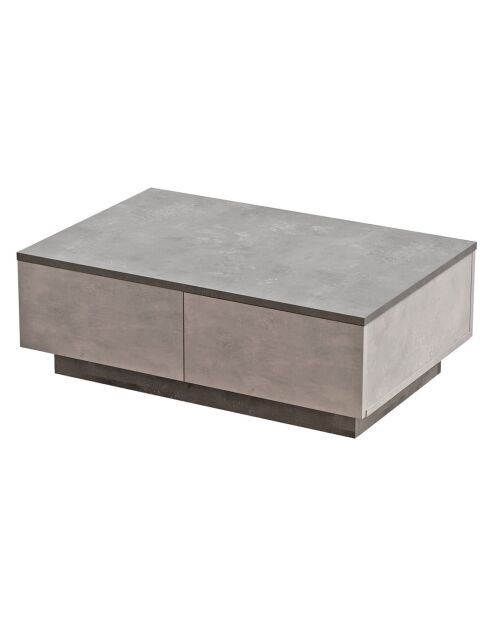 Table basse LV17-GT argenté/anthracite - 90x31.6x60 cm