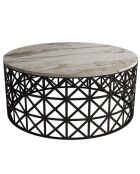 Table basse Selin blanche - 90x38x90 cm