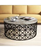 Table basse Selin blanche - 90x38x90 cm