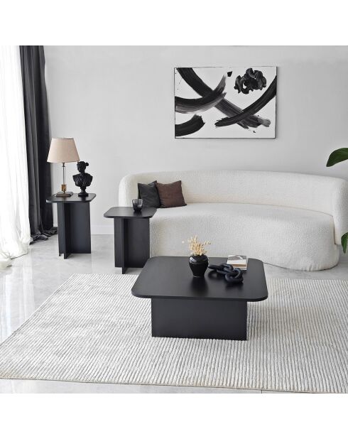 3 Tables basses Blues noires