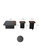 3 Tables basses Blues noires