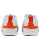 Baskets Mayze Lth blanc/orange