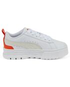 Baskets Mayze Lth blanc/orange