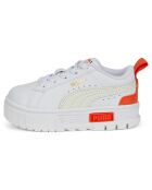 Baskets Mayze Lth AC blanc/orange