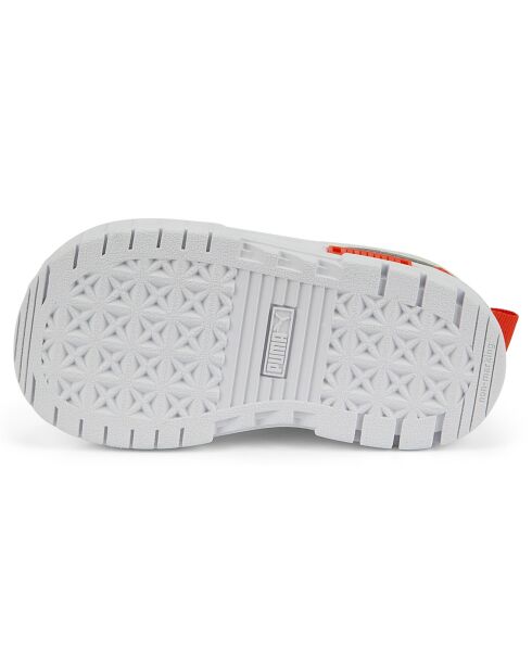 Baskets Mayze Lth AC blanc/orange