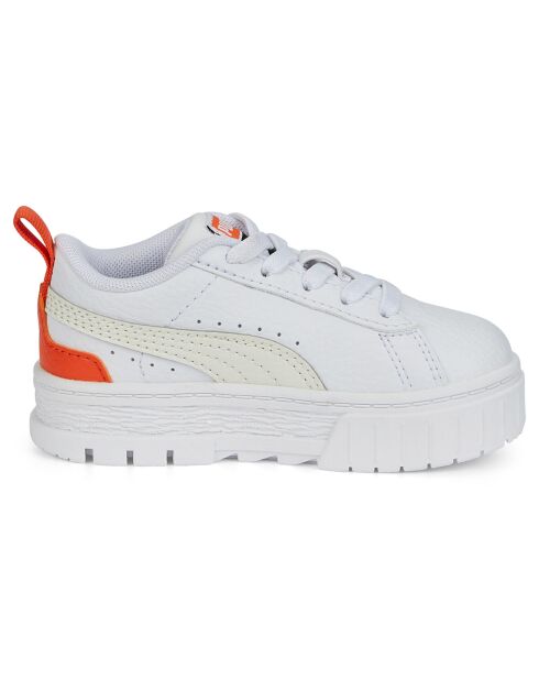 Baskets Mayze Lth AC blanc/orange