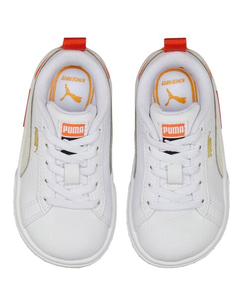 Baskets Mayze Lth AC blanc/orange