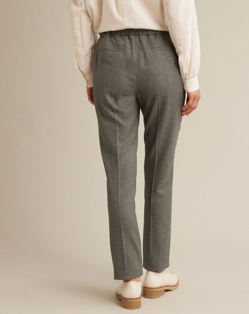 Grijze sigarettenbroek van sigarettenmix van sigarettenwol