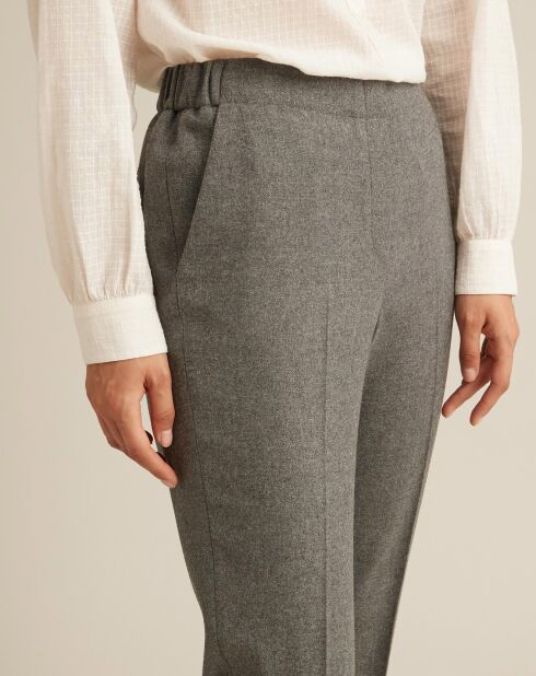 Grijze sigarettenbroek van sigarettenmix van sigarettenwol