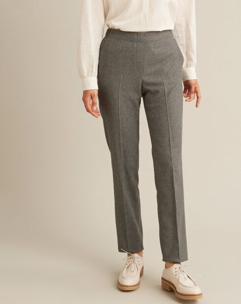 Grijze sigarettenbroek van sigarettenmix van sigarettenwol