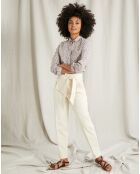 Pantalon carotte beige clair