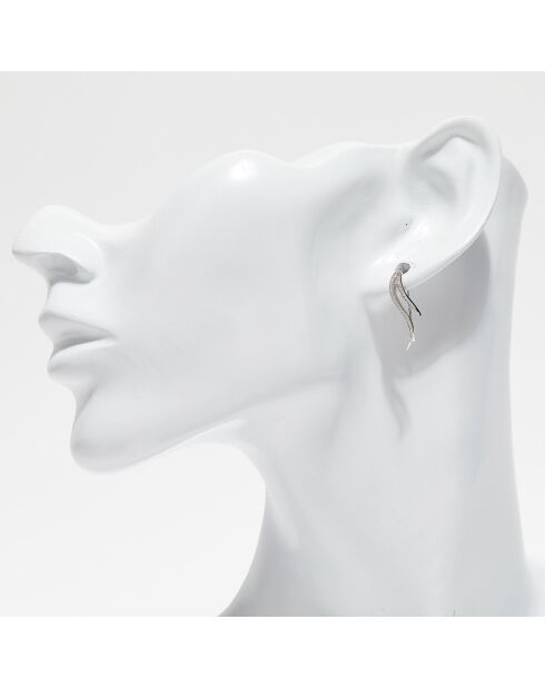 Boucles d'oreilles Diamants 0.16 ct or blanc