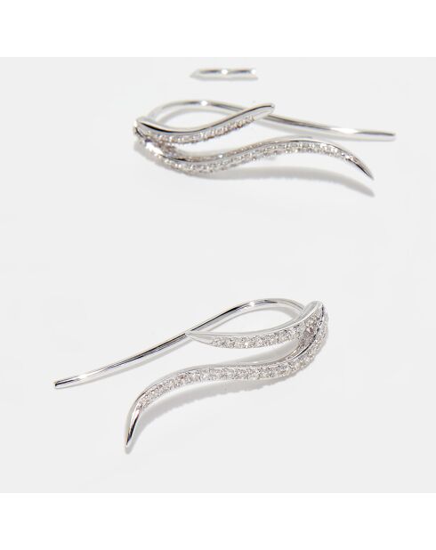 Boucles d'oreilles Diamants 0.16 ct or blanc