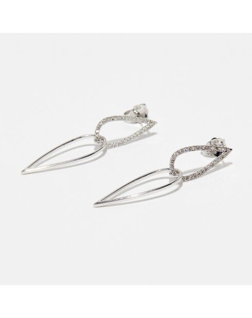 Javiana 0.20 ct witgouden diamanten oorbellen