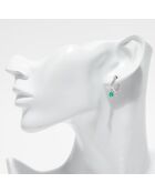 Boucles d'oreilles Juria Diamants 0.03 ct & Emeraudes 0.54 ct or blanc