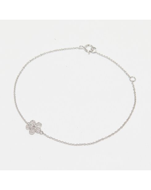 Bracciale in oro bianco 0,07 ct con diamanti