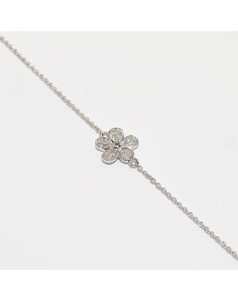 Bracciale in oro bianco 0,07 ct con diamanti